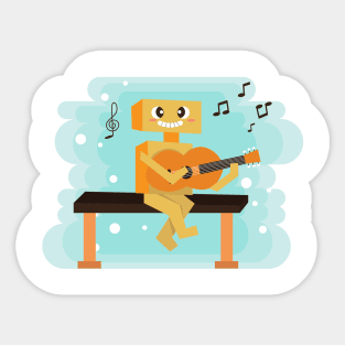 cartoon cute music instrument Sticker